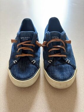 Sperry Women’s Navy Denim Casual Sneaker Slip On